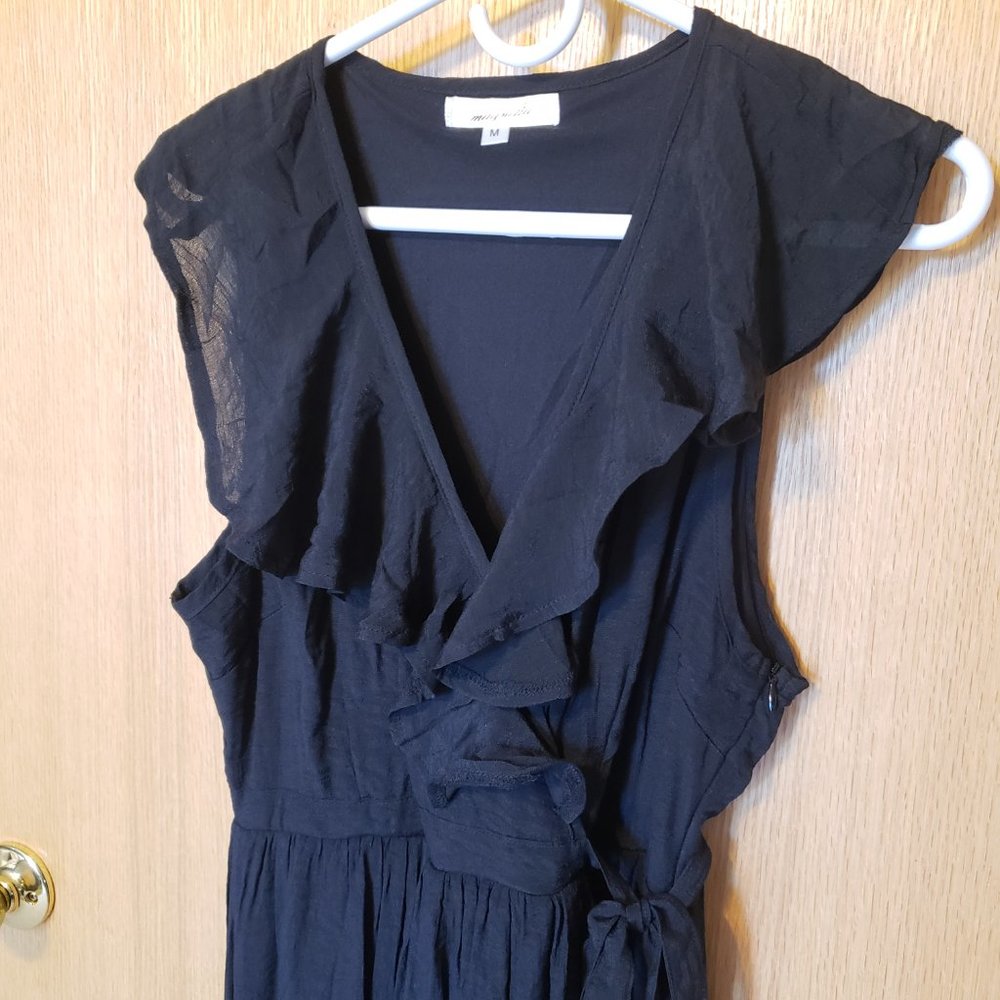 Magnolia boutique la playa black ruffle maxi dress - Picture 3 of 3